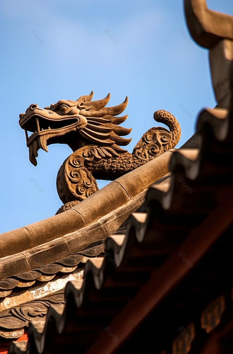 山西平遥古镇建筑屋顶望向远方的龙,高清,摄影图,摄影图片,图片大全,摄影图免费下载